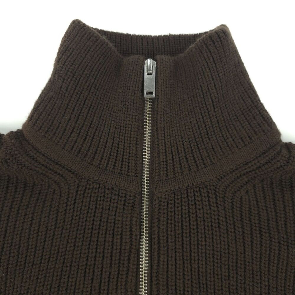 NEW Quince Australian Merino Wool Half Zip Sweater Coffee Bean Brown Minimal - Picture 6 of 13